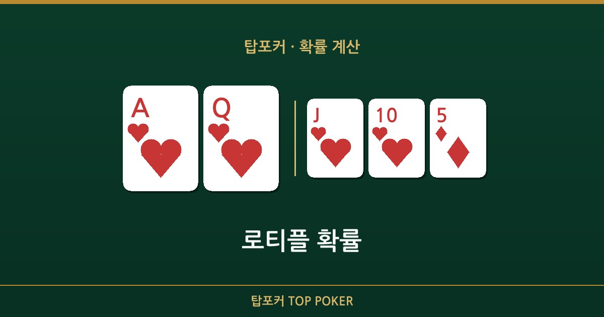 로티플 확률 — 로티플 확률 탑포커 설명 이미지